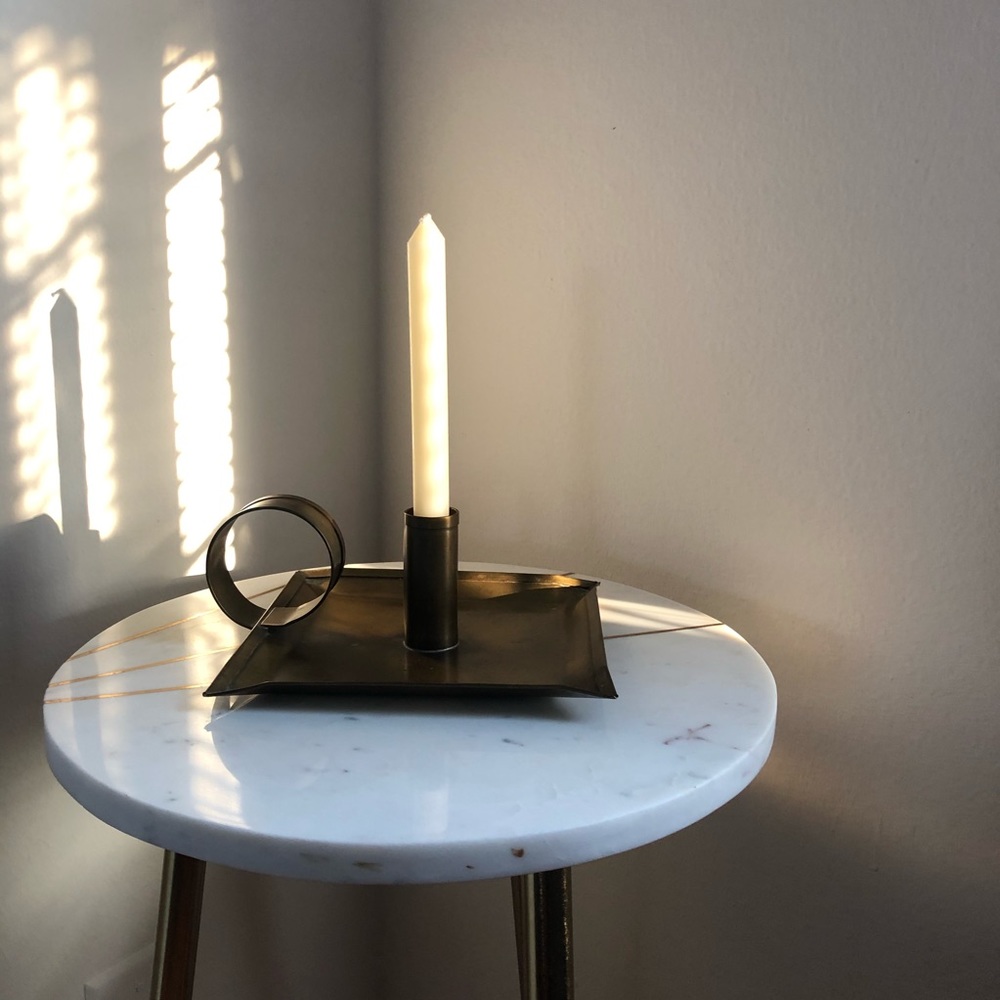 Vintage brass candlestick holder